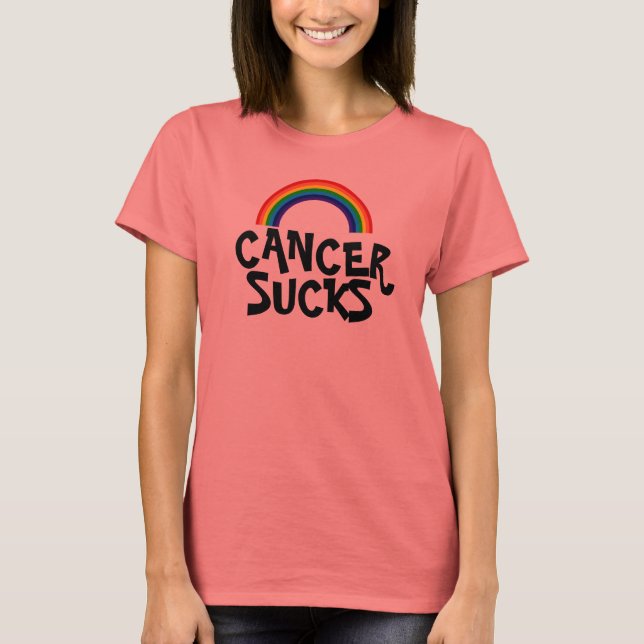 Cancer Sucks (Ja) T-shirt (Framsida)