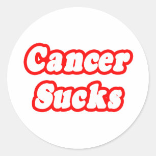 Cancer Sucks Runt Klistermärke