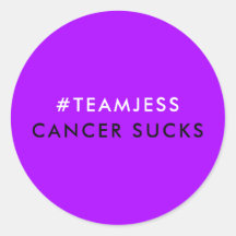 Cancer Sucks | Team Namn Hashtag Trendig Lila