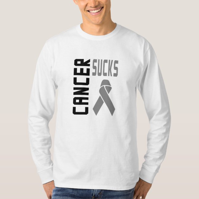 Cancer Sucks Unisex Långärmad Tee Shirt (Framsida)