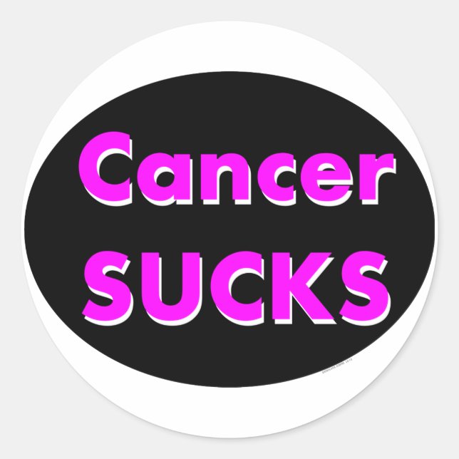 "cancer suger"-dekal runt klistermärke (Framsida)