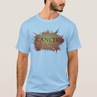 Cancer suger den grafiska utslagsplatsen för blått tee shirt