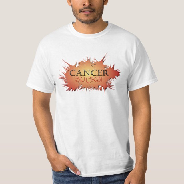 Cancer suger den grafiska utslagsplatsen tee (Framsida)