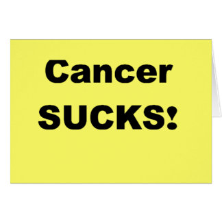 Cancer suger hälsningskort