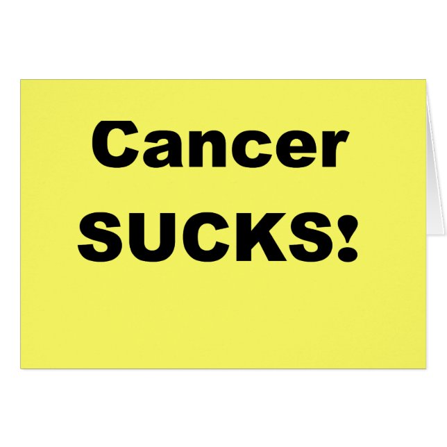 Cancer suger hälsningskort (Framsidan Horizontal)