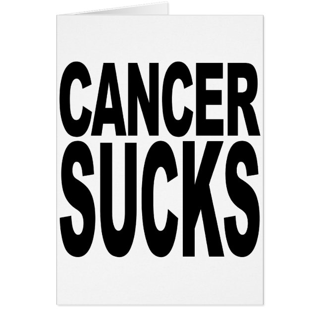 Cancer suger hälsningskort (Framsidan)