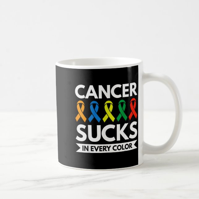 Cancer suger i alla färger kaffemugg (Höger)