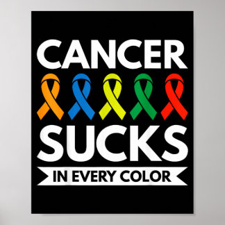 Cancer suger i alla färger poster