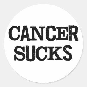 Cancer suger runt klistermärke