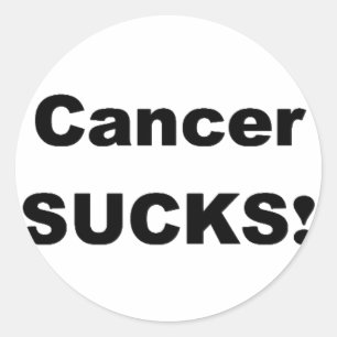 Cancer suger runt klistermärke