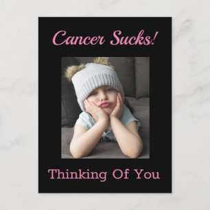 Cancer suger! Tänker på dig rolig grinig Vykort