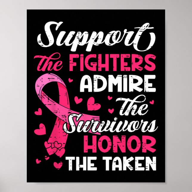 Cancer Support Admire Honor Breast Cancer Awarenes Poster (Framsidan)