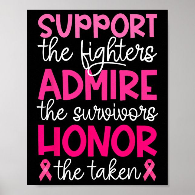Cancer Support Admire Honor Breast Cancer Awarenes Poster (Framsidan)