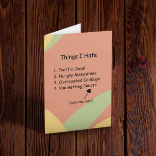 Cancer Support Light Humor Kort