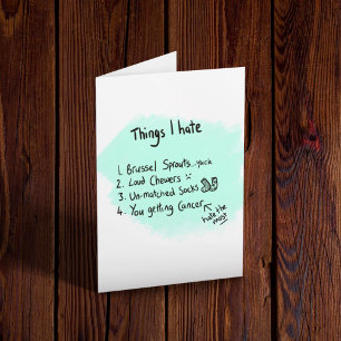 Cancer Support och uppmuntran Kort