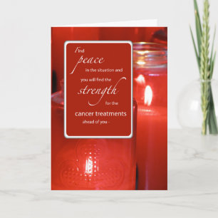 Cancer Support Religiösa Encouragement Peace Red C Kort