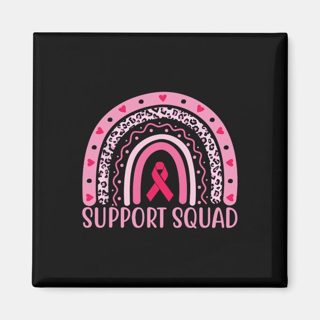 Cancer Support Squad Warrior Breast Cancer Awarene Magnet (Framsidan)