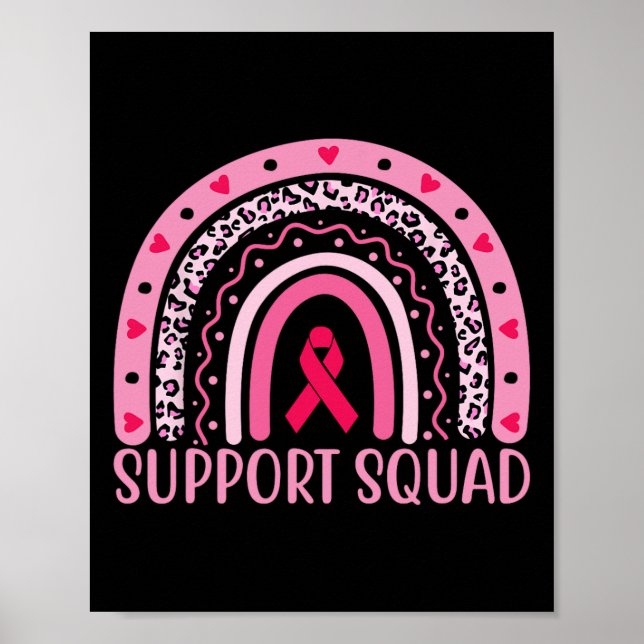 Cancer Support Squad Warrior Breast Cancer Awarene Poster (Framsidan)