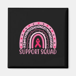 Cancer Support Squad Warrior Bröstcancer Medvetenh Magnet