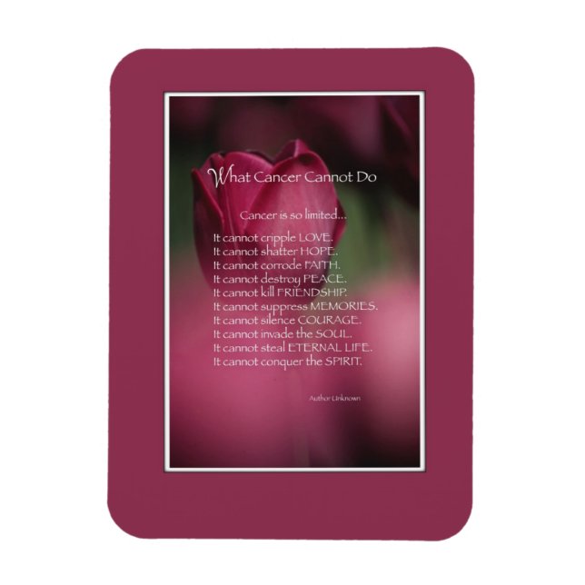 Cancer Support, vad cancer inte kan göra, blommor Magnet (Vertikal)