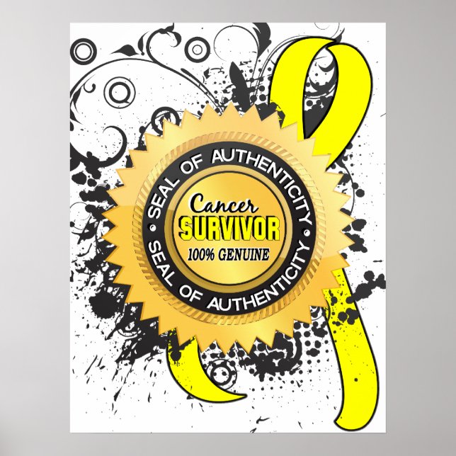 Cancer Survivor 23 Testikulär cancer Poster (Framsidan)