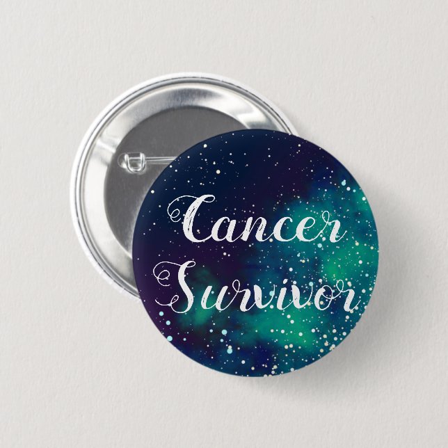 Cancer Survivor Anpassade Galaxy Identity Knapp (Framsida & baksida)