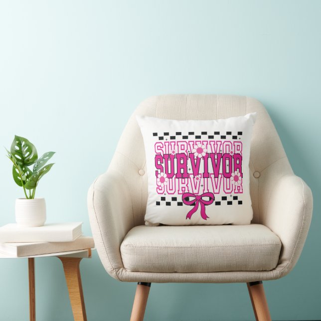 Cancer Survivor Breast Cancer Pink Kudde (Stol)