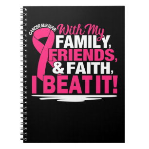 Cancer Survivor Faith Friends Family Rosa and Whit Anteckningsbok
