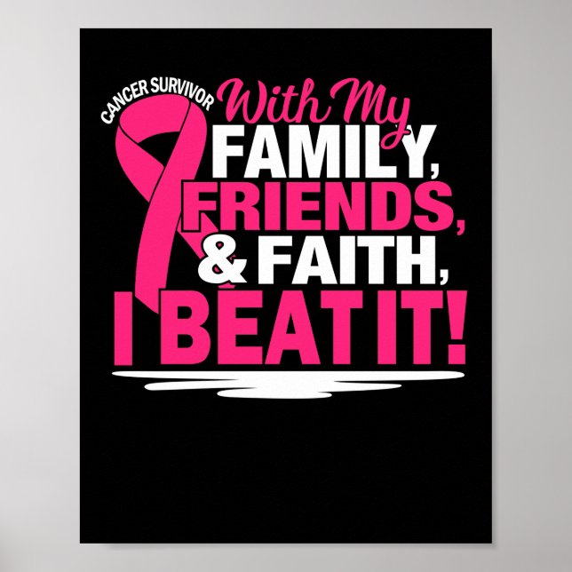 Cancer Survivor Faith Friends Family Rosa and Whit Poster (Framsidan)