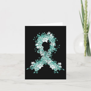Cancer Survivor Gift Teal Ribbon Ovarian Cancer Aw Kort