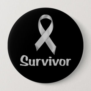 Cancer Survivor Grått Knapp
