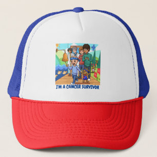 Cancer Survivor Hat Rött vitt blått Baseball Hat Keps