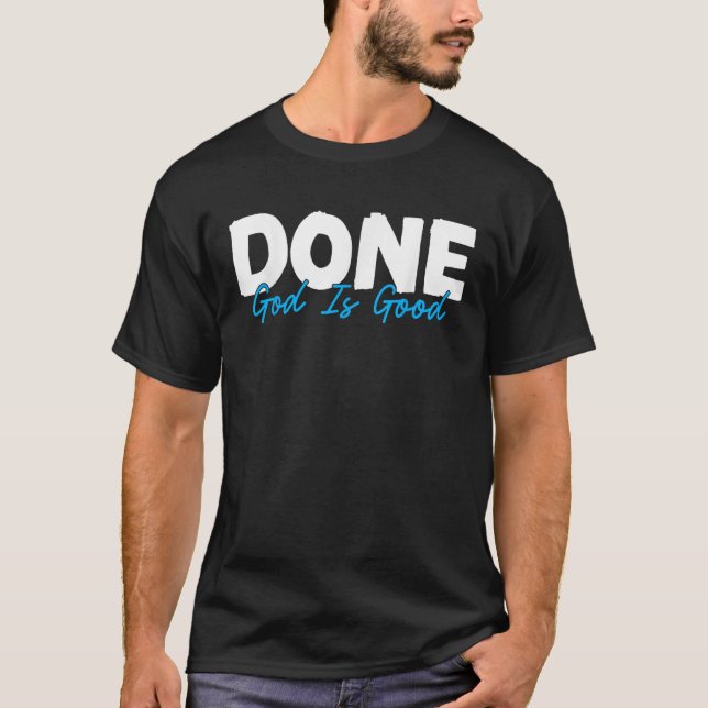 Cancer Survivor made God är Bra Chemo Cancer Awar T Shirt (Framsida)