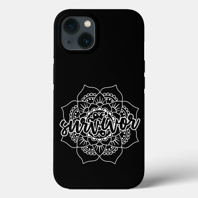 Cancer Survivor Mandala in White (Baksida)