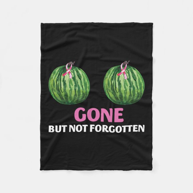 Cancer Survivor Mastectomy Borta men inte glömd Fleecefilt (Framsidan)