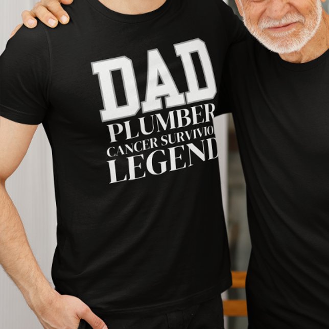 Cancer Survivor Pappa, Plumber Far Gift, Survivor T Shirt (Skapare uppladdad)