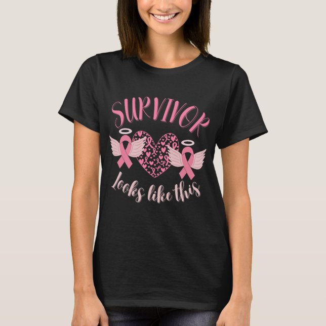 Cancer Survivor ser ut så här T Shirt (Framsida)