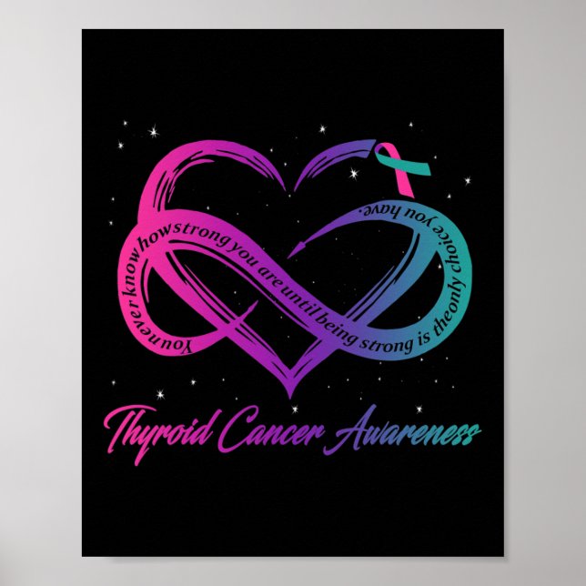 Cancer Survivor Support Thyroid Cancer Warrior Poster (Framsidan)
