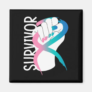 Cancer Survivor Thyroid Cancer Awareness Månad Magnet