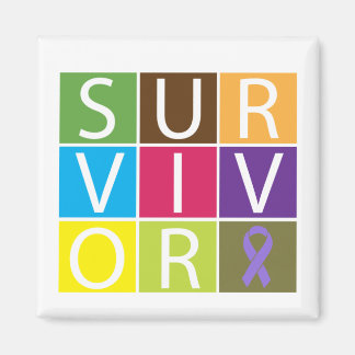 Cancer Survivor Tile Hodgkins lymphoma Magnet