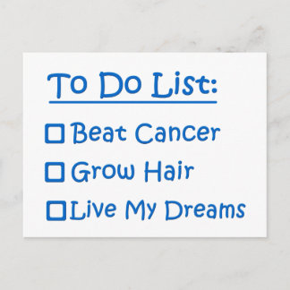 Cancer Survivor to Do List Vykort