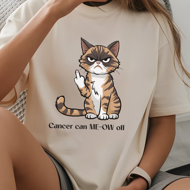 Cancer Survor arg cat Shirt, obärgad gåva T Shirt (Skapare uppladdad)