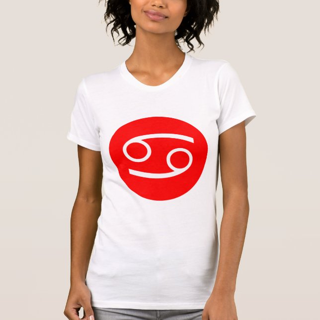 Cancer Symbol - anpassad Tee Shirt (Framsida)