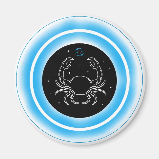 Cancer Symbol – Minimal Astrology Emblem Magnet (Framsidan)