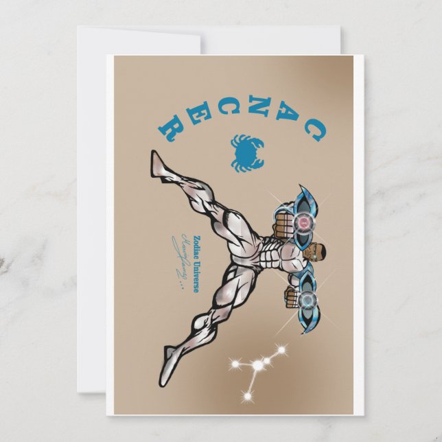 Cancer tema födelsedagsinbjudan. inbjudningar (Framsida)