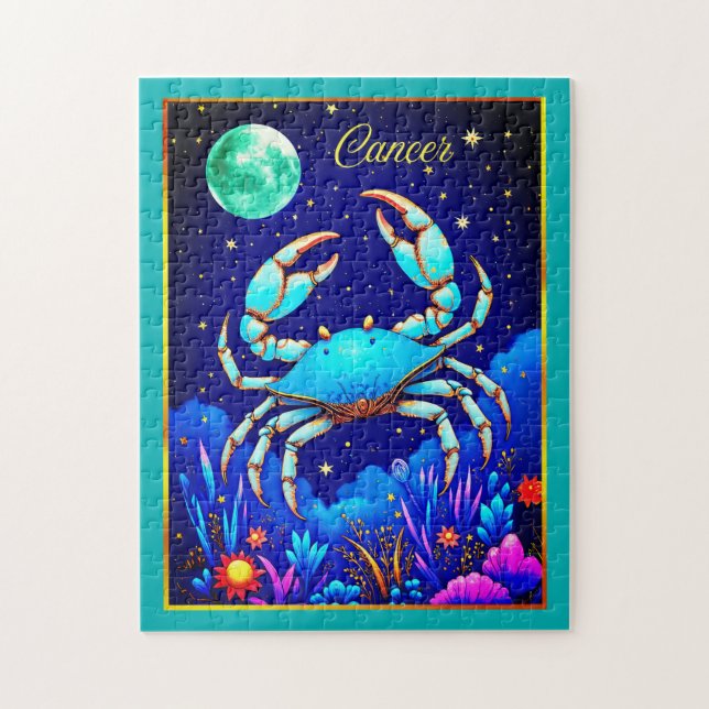Cancer the Crab Zodiac Sign Pussel (Vertikal)