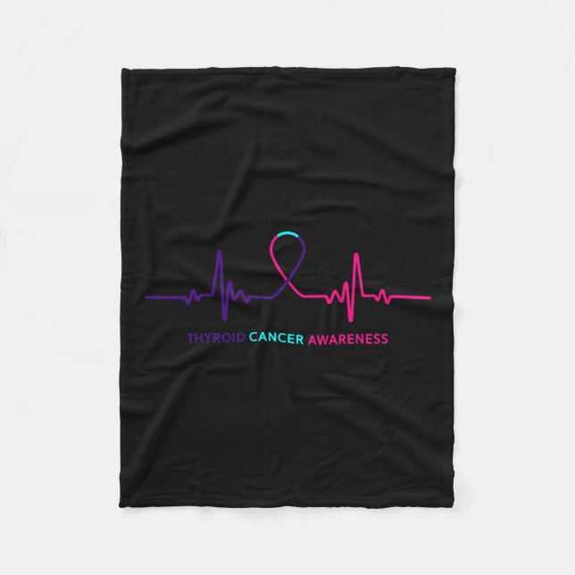 Cancer - Thyroid Cancer Awareness Gift Fleecefilt (Framsidan)