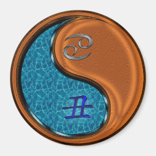 Cancer & Trä Oxen Magnet