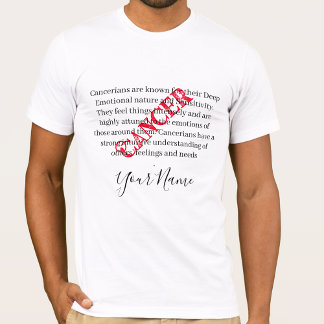 Cancer Traits and Zodiac Sign T Shirt