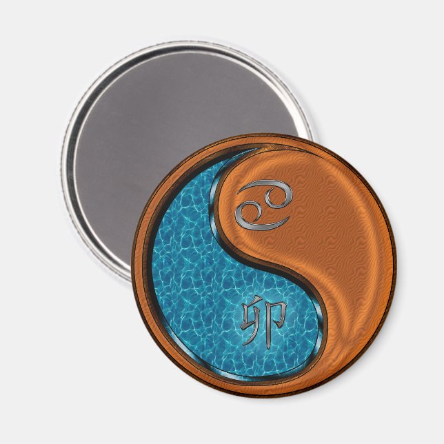 Cancer & Träkanin Magnet (Front/Back)